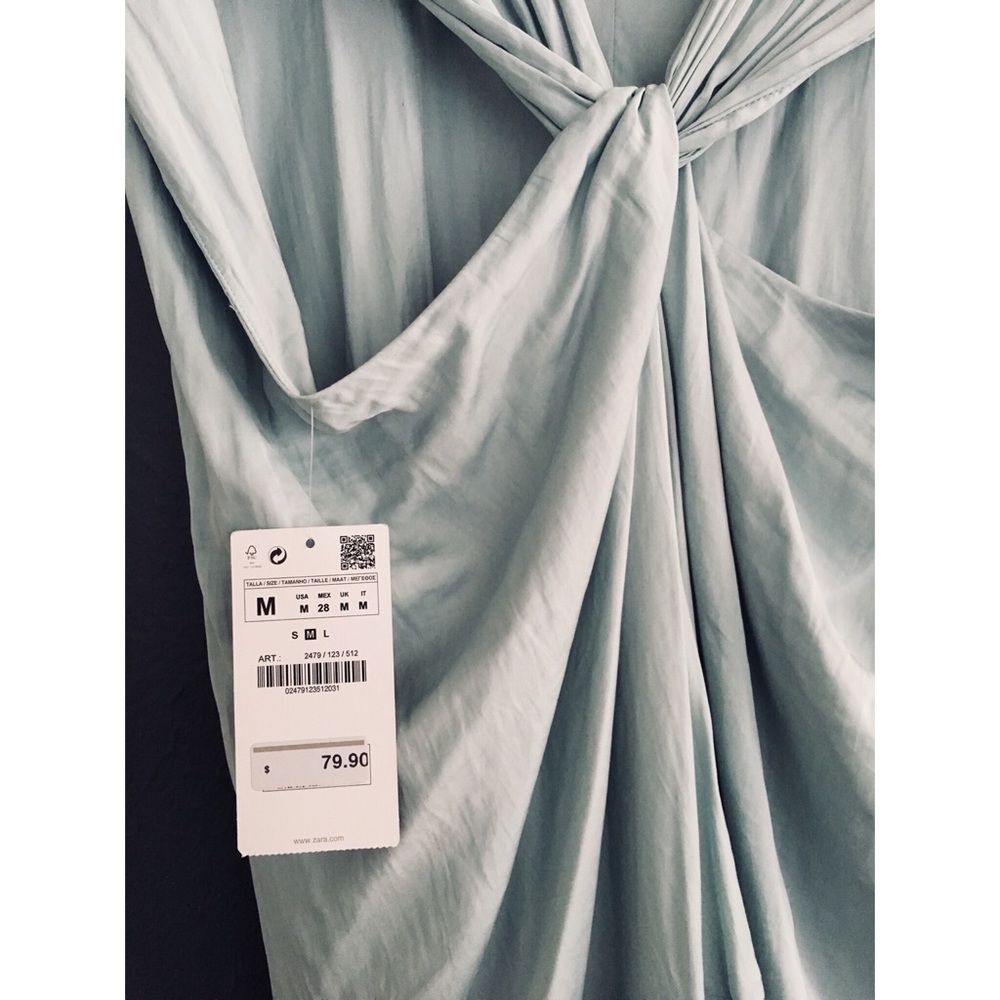 Loose-fit Zara Dress; Light Blue, M, Never Worn - Picture 4 of 5
